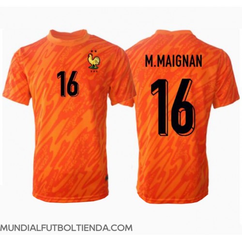 Camiseta Francia Mike Maignan #16 Portero Segunda Equipación Replica Eurocopa 2024 mangas cortas